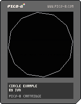 PICO–8 Demo about drawing regular polygons.